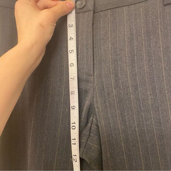 Cabi 155 pinstripe gray black slacks mid rise dress pants trouser Career wear 10 - Picture 9 of 10